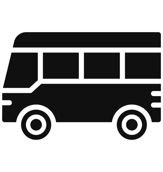Bus Bus Viaje Icono Vectorial Aislado Que Puede Modificar Editar — Vector de stock