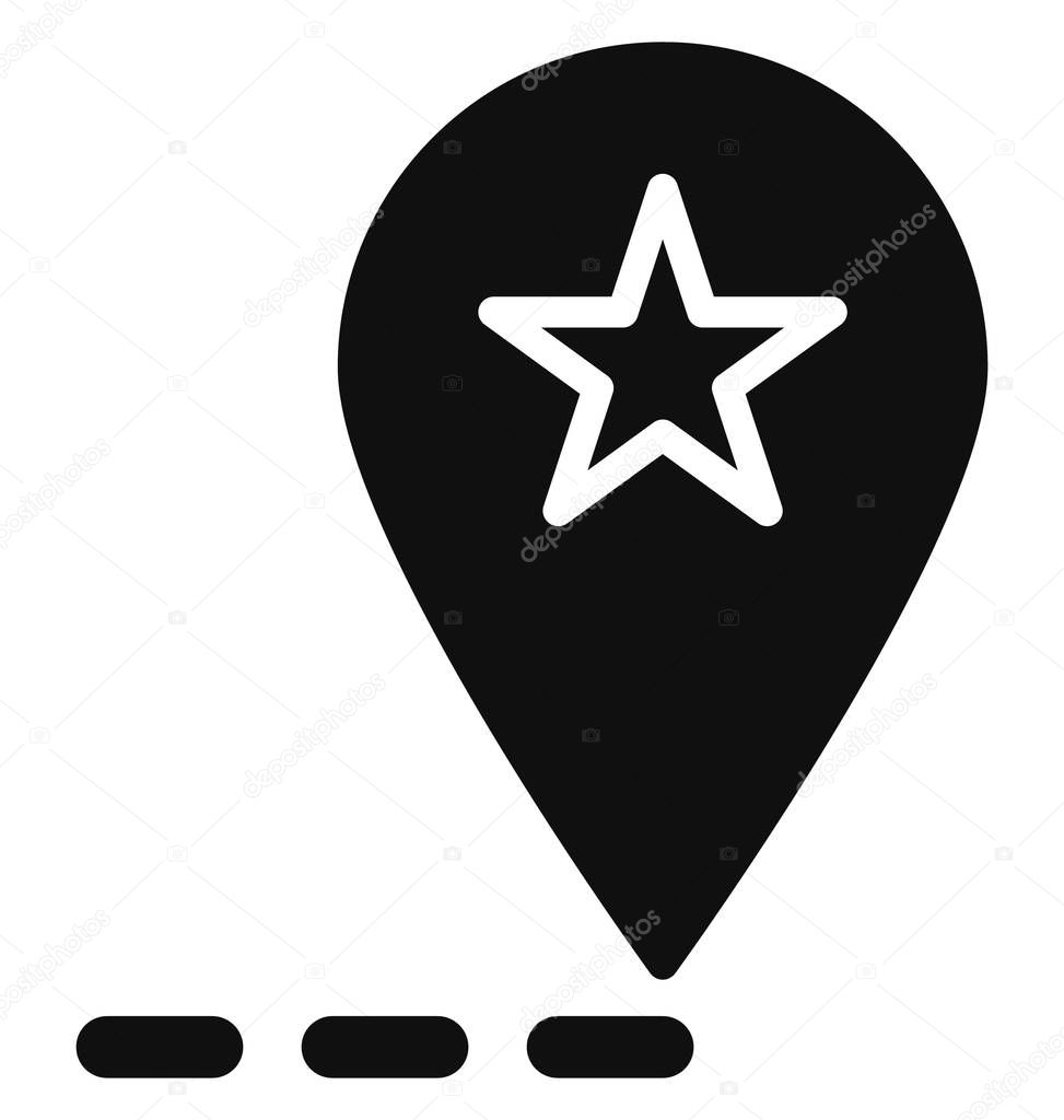 Favourite location, gps Isolated Vector Icon that can be easily modified or edited