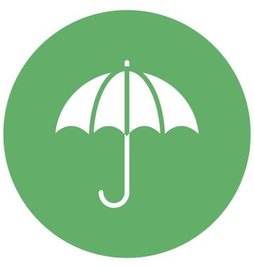 Kolayca değiştirilebilir ya da düzenlenebilir şemsiye, koruma izole edilmiş Vektör Simgesi