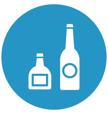 Alkol, içecek Kolayca değiştirilebilen veya düzenlenebilen izole edilmiş Vektör Simgesi