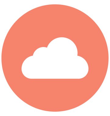 Bulut, hesaplanmış izole edilmiş vektör simgesi kolayca değiştirilebilir ya da düzenlenebilir