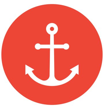 Çapa, tekne çapası Kolayca değiştirilebilir veya düzenlenebilir Vektör Simgesi