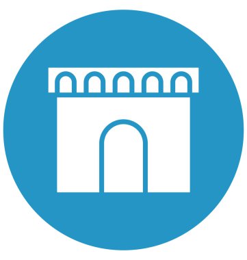 Kulübe, müze izole edilmiş vektör simgesi kolayca değiştirilebilir ya da düzenlenebilir