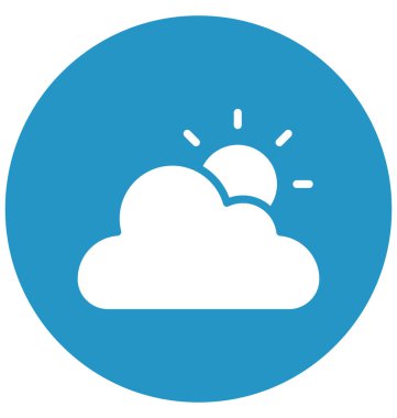 İklim, bulutlandırılmış Vektör Simgesi Kolayca değiştirilebilir ya da düzenlenebilir