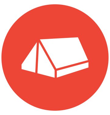 Kamp, kamp çadırı Kolayca değiştirilebilir veya düzenlenebilir Vektör Simgesi