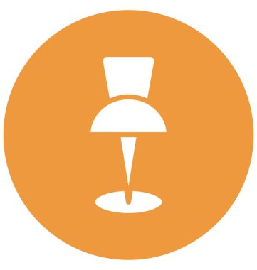 Kolayca değiştirilebilen veya düzenlenebilen pin, harita pin izole edilmiş Vektör Simgesi