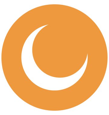 Hilal, yarım ay izole edilmiş vektör simgesi kolayca değiştirilebilir ya da düzenlenebilir. 