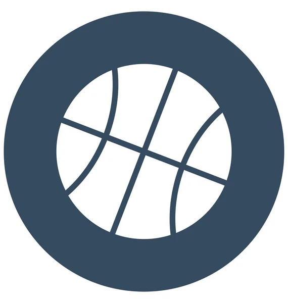 Ball Basketball Isolated Vector Icon Das Leicht Modifiziert Oder Bearbeitet — Stockvektor