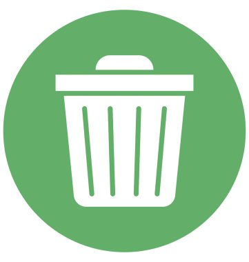 Çöp kutusu, çöp tenekesi Kolayca değiştirilebilir veya düzenlenebilir Vektör Simgesi