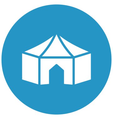 Plaj çadırı, kamp çadır kolayca değiştirilebilir veya düzenlenmiş izole vektör simge