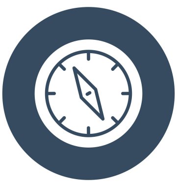 Pusula, kolayca değiştirilebilir veya düzenlenmiş izole vektör simge ölçmek