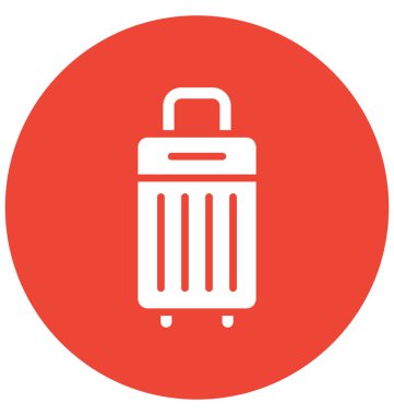 Bagaj, çanta kolayca değiştirilebilir veya düzenlenmiş izole vektör simge