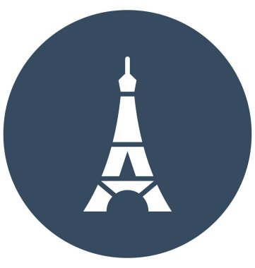 Kolayca değiştirilebilir veya düzenlenmiş izole vektör simge Eiffel, eiffel kulesi