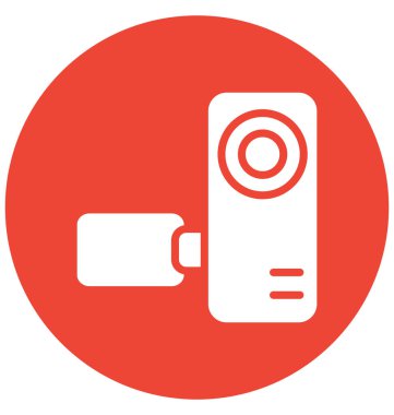 Cam, kamera izole edilmiş vektör simgesi kolayca değiştirilebilir ya da düzenlenebilir.