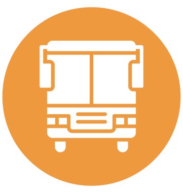 Otobüs, yolculuk izole edilmiş vektör simgesi kolayca değiştirilebilir ya da düzenlenebilir