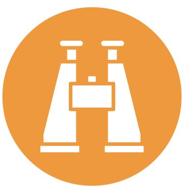 Dürbün, alan camı izole edilmiş vektör simgesi kolayca değiştirilebilir ya da düzenlenebilir