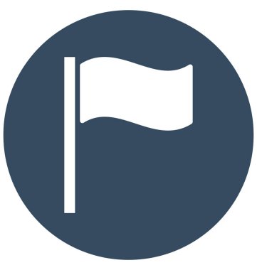 Golf bayrağı, yolculuk İzole edilmiş Vektör Simgesi Kolayca değiştirilebilir veya düzenlenebilir