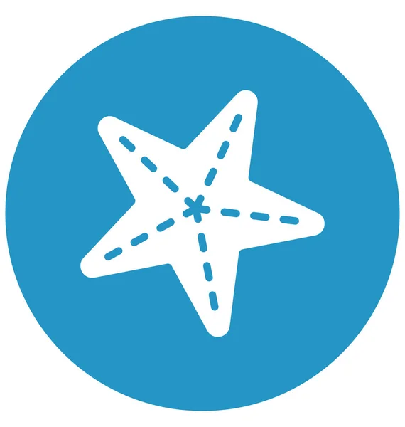Estrella Quebradiza Echinoderm Icono Vectorial Aislado Que Puede Modificar Editar — Vector de stock