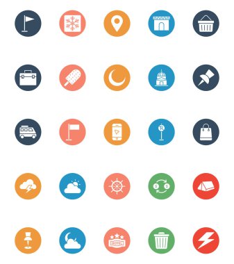 Kolayca değiştirilebilir veya düzenlenebilir Turizm İzole Edilmiş Vektör Simgeleri Paketi