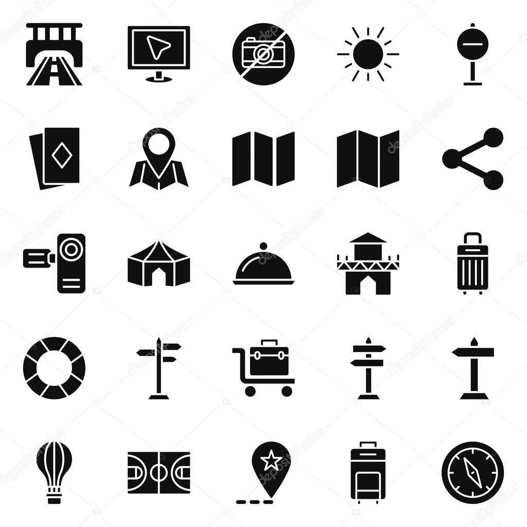 Tourism Isolated Vector Icons Pack that can be easily modified or edit