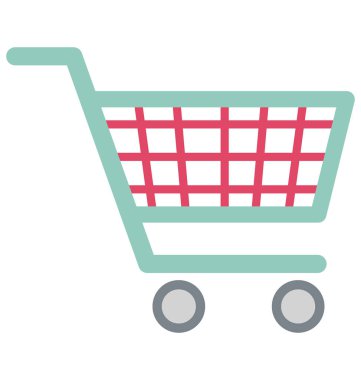 Renk alışveriş izole kolayca değiştirilebilir veya düzenlediğiniz vektör simge