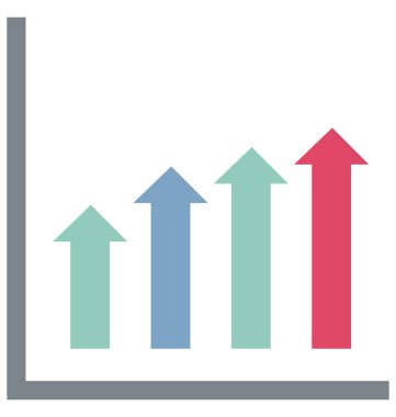 Çubuk grafik renk izole kolayca değiştirilebilir veya düzenlediğiniz vektör simge