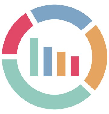 İstatistik renk izole kolayca değiştirilebilir veya düzenlediğiniz vektör simge