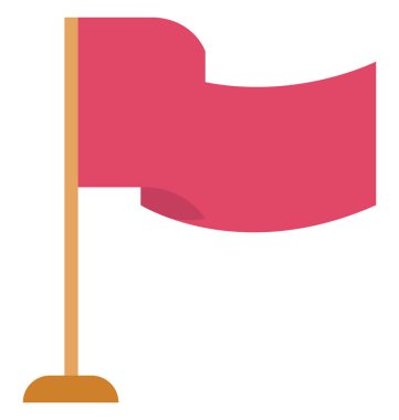 Bayrak ayrı tut moduyla rengini kolayca değiştirilebilir veya düzenleme vektör simge izole