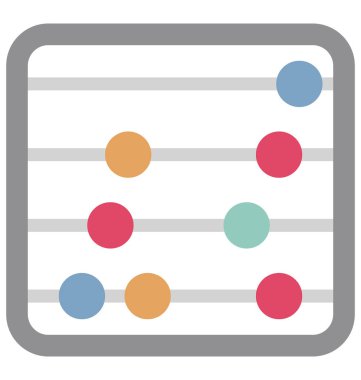 Abaküs renk izole kolayca değiştirilebilir veya düzenlediğiniz vektör simge