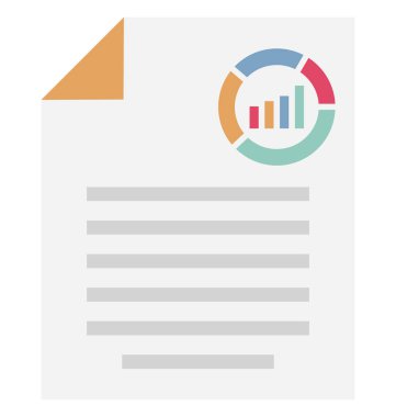 Grafik rapor renk izole kolayca değiştirilebilir veya düzenlediğiniz vektör simge
