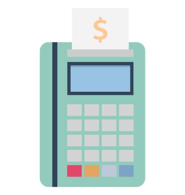 İzole kart Terminal renk vektör simge kolayca değiştirilebilir veya düzenlediğiniz