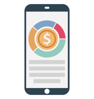 Mobil grafik renk izole kolayca değiştirilebilir veya düzenlediğiniz vektör simge