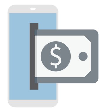 Mobil para renk izole kolayca değiştirilebilir veya düzenlediğiniz vektör simge