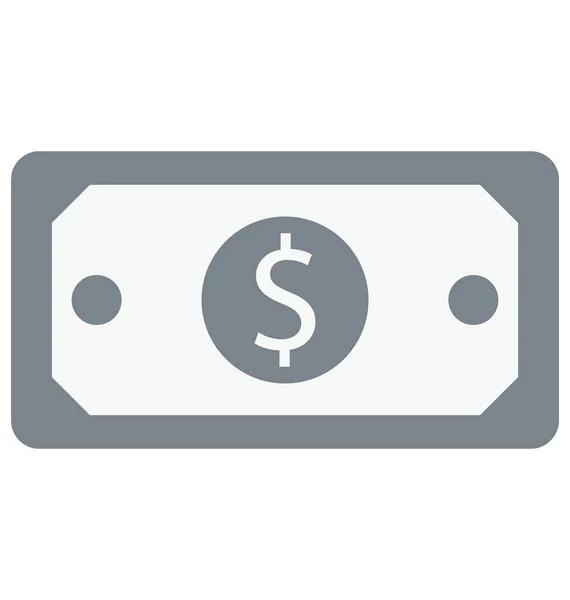 Paper Money Color Isolated Vector Icon Can Easily Modified Edit — Stock Vector