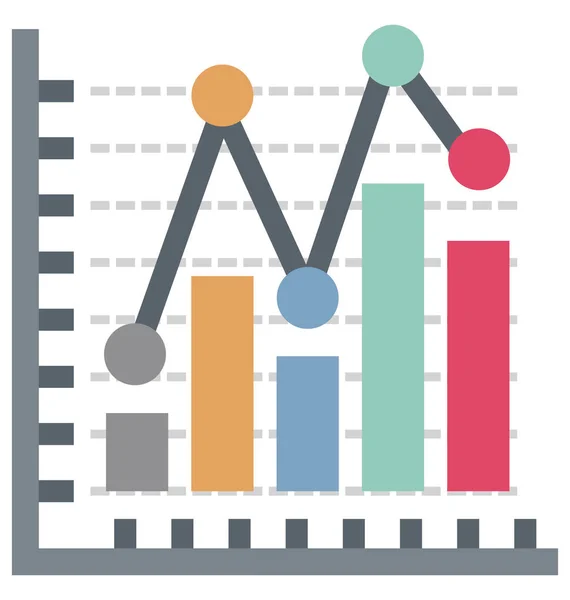 Statistik Renk Izole Kolayca Değiştirilebilir Veya Düzenlediğiniz Vektör Simge — Stok Vektör