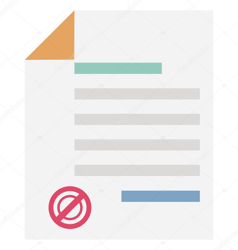 Approved Papers Color isolated Vector Icon that can be easily modified or edit