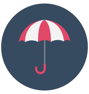 Şemsiye renk izole kolayca değiştirilebilir veya düzenlediğiniz vektör simge