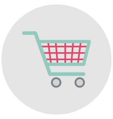 Renk alışveriş izole kolayca değiştirilebilir veya düzenlediğiniz vektör simge