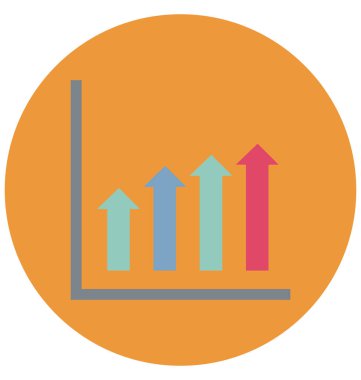 Çubuk grafik renk izole kolayca değiştirilebilir veya düzenlediğiniz vektör simge