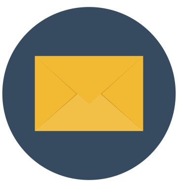 E-posta renk izole kolayca değiştirilebilir veya düzenlediğiniz vektör simge