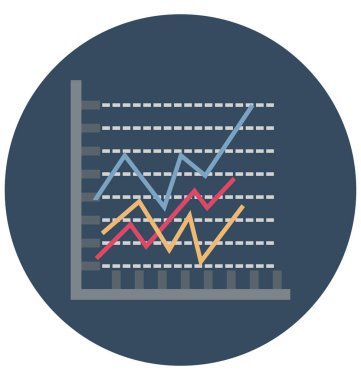 İstatistik renk izole kolayca değiştirilebilir veya düzenlediğiniz vektör simge