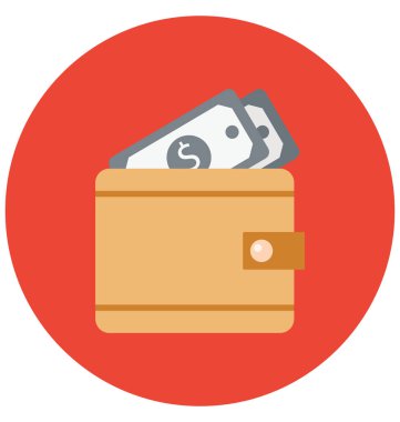 M-cüzdan Renk izole kolayca değiştirilebilir veya düzenlediğiniz vektör simge