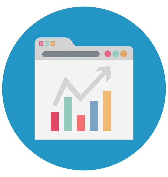 Online Diagram Färg Isolerade Vektor Ikon Som Kan Enkelt Ändras — Stock vektor