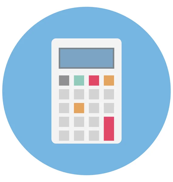 Calculator Color Geïsoleerd Vector Icon Die Moeiteloos Kunnen Worden Gewijzigd — Stockvector