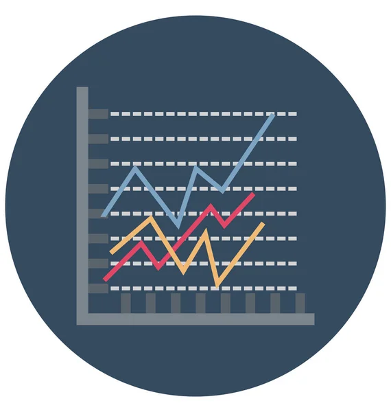 Statistieken Kleur Geïsoleerd Vector Icon Die Moeiteloos Kunnen Worden Gewijzigd — Stockvector