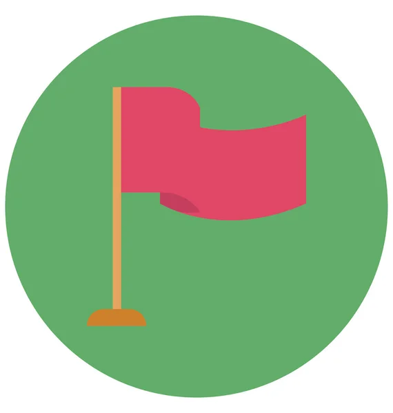 Zászló Elkülönítése Színes Elszigetelt Vector Icon Könnyen Módosítható Vagy Szerkeszthető — Stock Vector