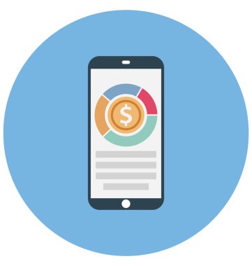 Mobil grafik renk izole kolayca değiştirilebilir veya düzenlediğiniz vektör simge