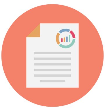 Grafik rapor renk izole kolayca değiştirilebilir veya düzenlediğiniz vektör simge