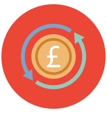 Euro döviz renk izole kolayca değiştirilebilir veya düzenlediğiniz vektör simge