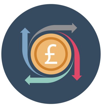 Dolar döviz renk izole kolayca değiştirilebilir veya düzenlediğiniz vektör simge